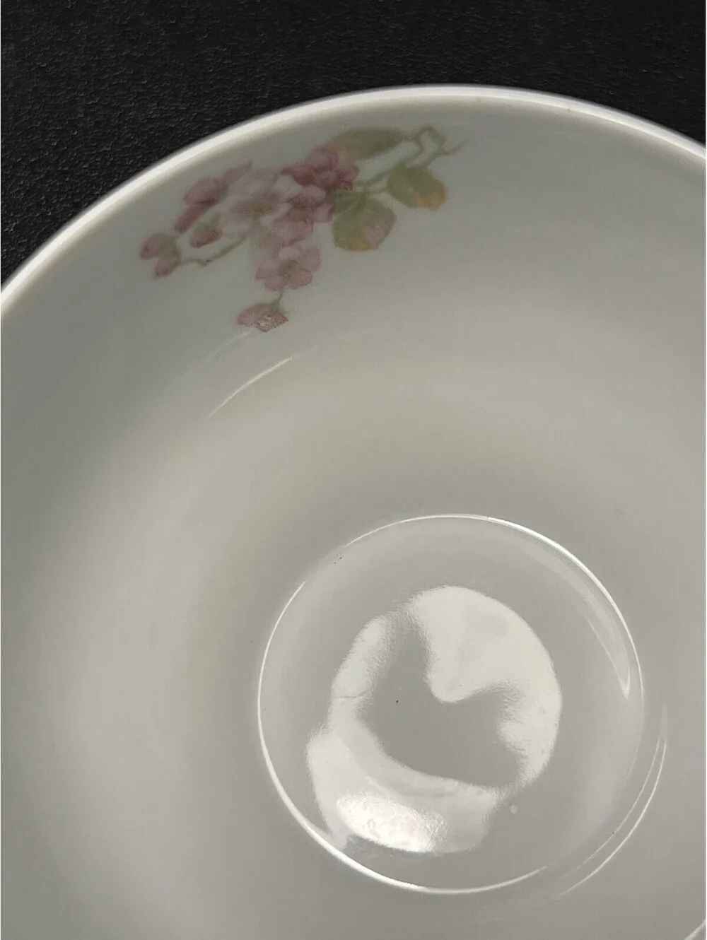 O&EG Royal Austria 1900s Roses Pink Floral Porcelain 8 Cups 7 Saucers Set